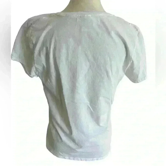 White Women’s Short Sleeve Tee Shirt Size XL Fruit of the Loom Shark Fin Water - Picture 3 of 6